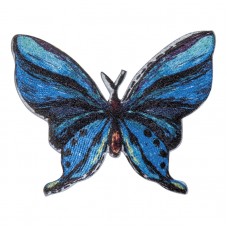 Термоаппликация Бабочка синяя бирюза 7,0 х 5,7 см 0,01 см HKM 39269