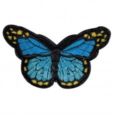 Термоаппликация Большая голубая бабочка 7,7 х 4,7 см 0,01 см HKM 39254