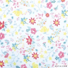 Ткань Voile Flowers Print , 100% хлопок, 145 см, 75 г/м?