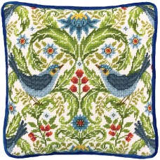 Набор для вышивания подушки Summer Bluebirds Tapestry Karen Tye Bentley 35,5 x 35,5 см Bothy Threads TKTB2