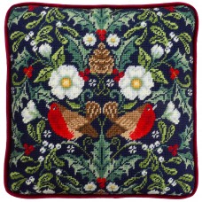 Набор для вышивания подушки Winter Robins Tapestry Karen Tye Bentley 35,5 x 35,5 см Bothy Threads TKTB4