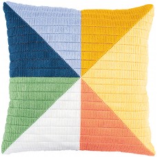 Набор для вышивания подушки Цветный треугольники 40 х 40 см VERVACO PN-0194825