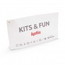 Органайзер Kits & Fun для рукоделия с застежкой zip-lock и подвесом, 50 х 27 х 15 см, бумажный белый KATIA 7356
