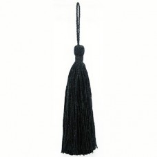Кисть декоративная на шнуре, длина 100 мм, цвет черный
