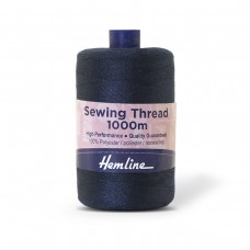 Нить универсальная  Hemline для шитья, насыщенный синий 1000 м насыщенный синий 40/2 HEMLINE N4124.300