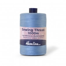 Нить универсальная  Hemline для шитья, серо-голубой 1000 м серо-голубой 40/2 HEMLINE N4124.260