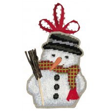 Набор для вышивания елочной игрушки BONHOMME DE NEIGE (Снеговик)