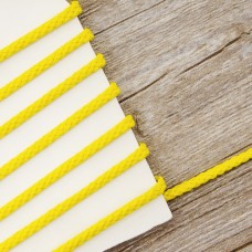 Шнур PEGA хлопковый, цвет желтый, 5,3 мм