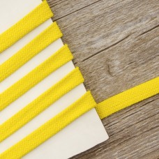 Шнур PEGA плоский, хлопковый, цвет желтый, 12 мм