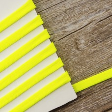 Шнур PEGA плоский, полиэстровый, цвет ярко-желтый, 10 мм