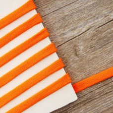 Шнур PEGA плоский, полиэстровый, цвет ярко-оранжевый, 10 мм
