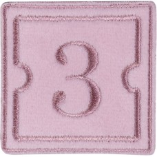 Термоаппликация Цифра 3 розовая 5,2 х 5,2 см розовый 0,125 см HKM 42587