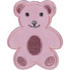 Термоаппликация Медведь 4,9 х 6,1 см розовый 0,125 см HKM 42609