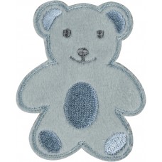 Термоаппликация Медведь 4,9 х 6,1 см голубой 0,125 см HKM 42610