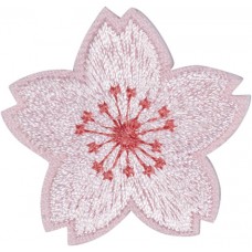 Термоаппликация Цветок розовый 3,7 х 3,5 см розовый 0,125 см HKM 42645