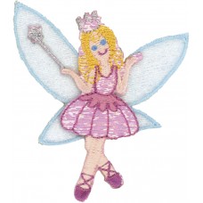 Термоаппликация Балетная фея с палочкой и крыльями 6,4 х 5,6 см розовый 0,125 см HKM 42647