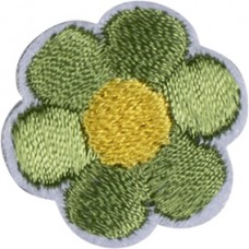 Термоаппликация Цветок зелёный 2,4 х 2,4 см зеленый 0,125 см HKM 42898
