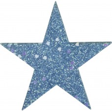 Термоаппликация Звезда синяя с блёстками большая 9 х 8,5 см синий 0,125 см HKM 42995