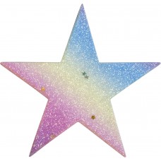 Термоаппликация Звезда с разноцветными блёстками большая 9 х 8,5 см разноцветный 0,125 см HKM 42998