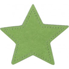 Термоаппликация Замшевая звезда маленькая зелёная 5,3 х 4,7 см 0,125 см HKM 43172