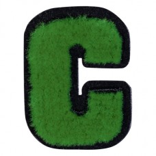 Термоаппликация Буква С зеленая 2,2 х 3,6 см зеленый 0,125 см HKM 43240