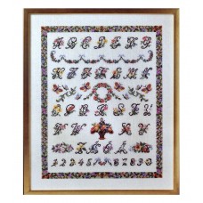 Набор для вышивания: ABC with flowers 45 x 55 см OEHLENSCHLAGER 11518