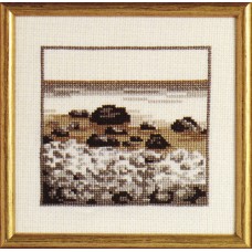 Набор для вышивания: Камни на пляже 14 x 14 см OEHLENSCHLAGER 44127