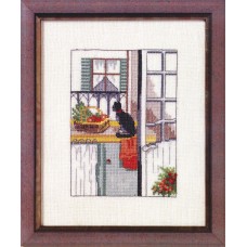 Набор для вышивания: Кот за кухонным столом 20 x 25 см OEHLENSCHLAGER 02056