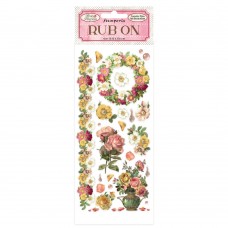 Бумага с клеевым слоем для декора Rose Parfum fiori e ghirlandai 10 х 21 см STAMPERIA DFLRB15