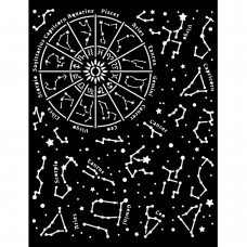 Трафарет Cosmos Infinity costellazione 3D эффект 20 х 25 мм 0,5 мм STAMPERIA KSTD116