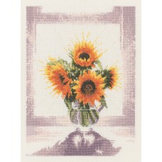 Набор для вышивания Цветы в прозрачной вазе 19,5 x 27 см HERITAGE WFGV654E