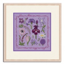 Набор для вышивания Mauve And Blue Flowers (Лиловые и голубые цветы)