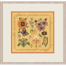 Набор для вышивания Yellow And Bordeaux Flowers (Желтые и бордовые цветы)