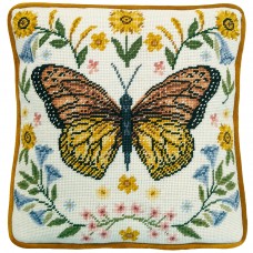 Набор для вышивания подушки Botanical Butterfly Tapestry 35,5 x 35,5 см Bothy Threads TAP13
