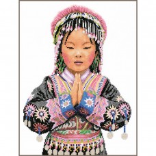 Набор для вышивания Thai hill tribe girl   29 х 30 см LANARTE PN-0200962