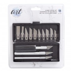 Набор макетных ножей Hobby Knife Set со сменными лезвиями 19 х 28 см черный American Crafts LC. 354853