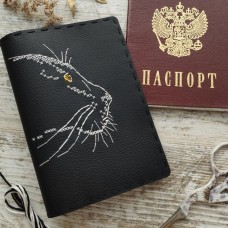 Набор для вышивания обложки для паспорта Пантера 10 х 14 см черный NEOCRAFT НК-18h