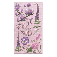 Набор для вышивания футляра для очков Spectacle Case Pink Flowers (Розовые цветы), 8,5 х 16 см