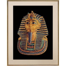 Набор для вышивания Тутанхамон, канва аида (черная) 16 ct 40 х 55 см THEA GOUVERNEUR 596.05