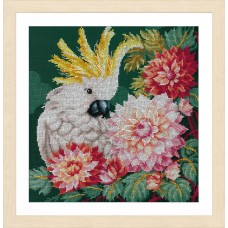 Набор для вышивания Cockatoos dahlias  29 x 29 см LANARTE PN-0207167