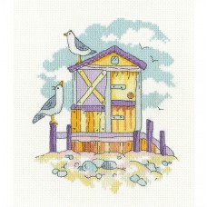 Набор для вышивания Желтый пляжный домик 15 x 17 см HERITAGE BHYE1748A