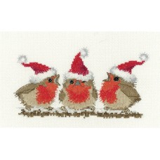 Набор для вышивания Праздничные робинзоны 11 х 11 см HERITAGE VPFR1736E