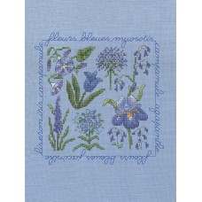 Набор для вышивания Blue Flowers (Голубые цветы), 13 х 14 см