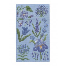 Набор для вышивания футляра для очков Spectacle Case Blue Flowers (Голубые цветы), 8,5 х 16 см