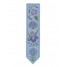 Набор для вышивания закладки Bookmark Blue Flowers (Голубые цветы), 5 х 20 см