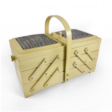 Шкатулка для рукоделия, бук, 3 этажа, светлый