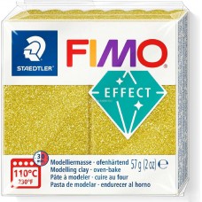 Полимерная глина FIMO Effect, уп. 57 г, цвет золотой  с блестками 55 х 55 х 15 мм золотой с блестками FIMO 8010-112