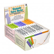 Маркер для ткани смывающийся водой, набор 60 шт на картонном прикассовом стенде 14,5 см зеленый/оранжевыйжевый/фиолетовый HEMLINE N4397