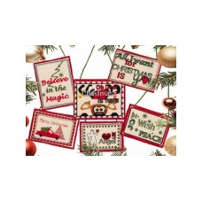 Набор для вышивания Christmas Ornaments Set of 6 materials incl., канва лён 32 ct 20 х 14 см THEA GOUVERNEUR 608
