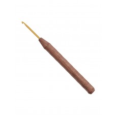 Крючок вязальный с ручкой из грецкого ореха addiNature Walnut Gold, N3, 16 см